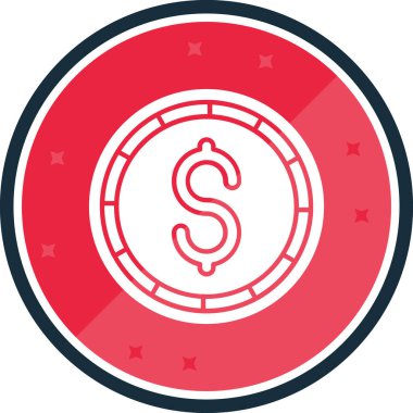 Bozuk para. Web simgesi basit illüstrasyon