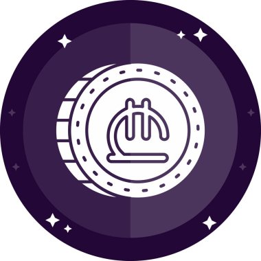 Yuvarlak bir simgenin vektör illüstrasyonu