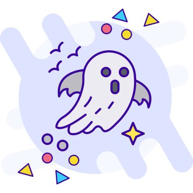 Vektör olarak hayalet simgesi. basit biçim