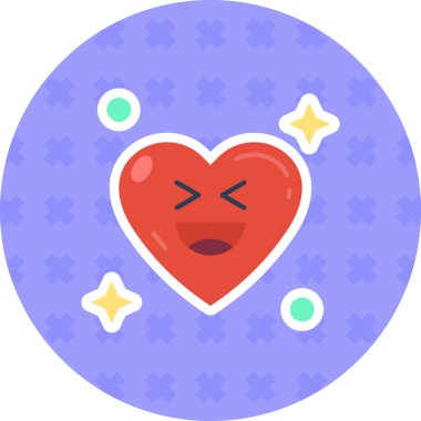 kalp aşk ikonu Doldurulmuş ana hatlar tarzında