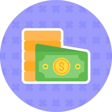 Para için. Web simgesi basit illüstrasyon