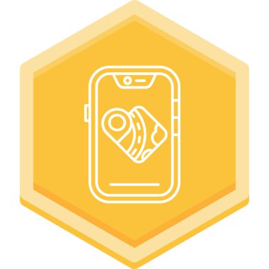 Akıllı telefon. Web simgesi basit illüstrasyon