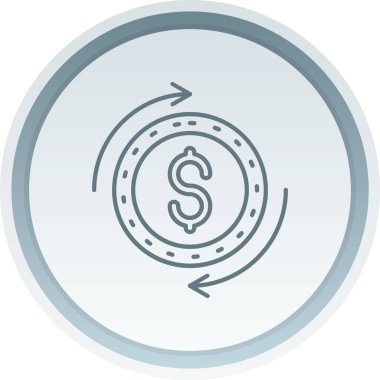 Para için. Web simgesi vektör illüstrasyonu