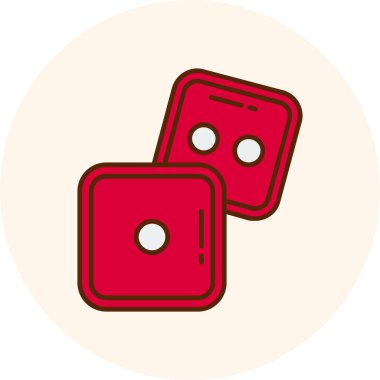 Kumarhane çipleri ikon vektör çizimi