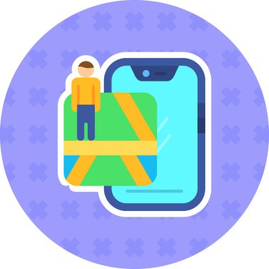 bavul simgesi olan adam