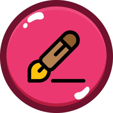 Fırça simgesi vektör illüstrasyonunu boya