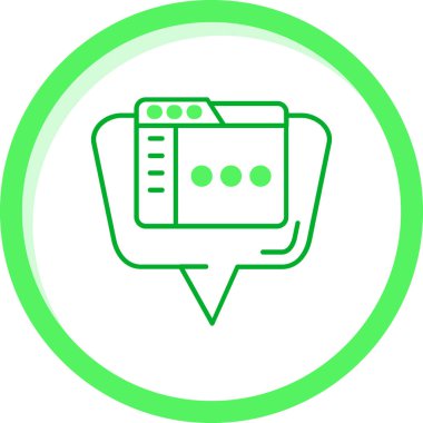 Sohbet mesajı vektör illüstrasyonu