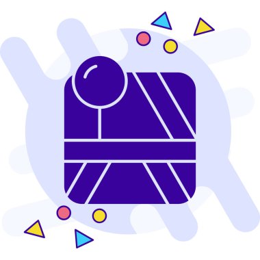 Şirin bir çizgi film simgesinin vektör çizimi