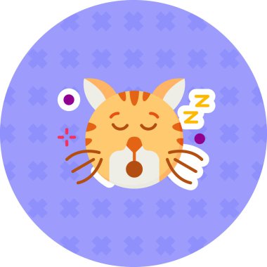 Uyuyan kedi. Basit tasarım