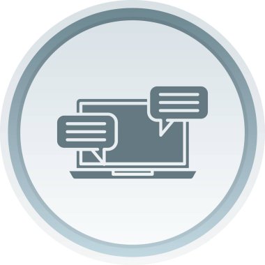 Bir bilgisayar simgesinin vektör illüstrasyonu