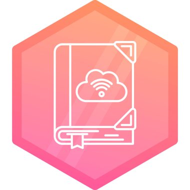 Bulut Hesaplama. Web simgesi basit illüstrasyon