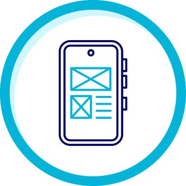 Cep telefonu simgesinin vektör illüstrasyonu