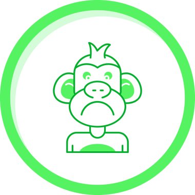 Maymun. Web simgesi basit illüstrasyon