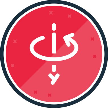 Yuvarlak bir simgenin vektör simgesi