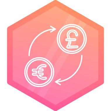 para birimi değişim simgesi, vektör illüstrasyonu