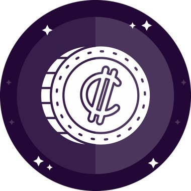 para sikkesi simgesi modada izole edilmiş arkaplan