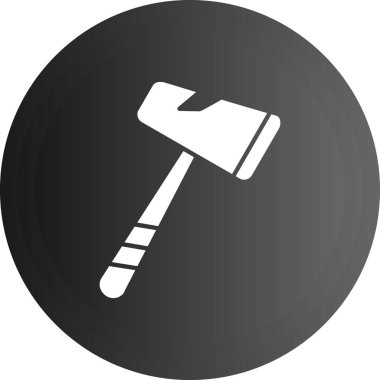 Çekiç simgesi vektörü. Grafik ve web tasarımı için beyaz arkaplanda izole edilmiş resimler.