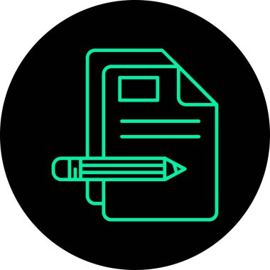 Belge dosya simgesinin vektör illüstrasyonu