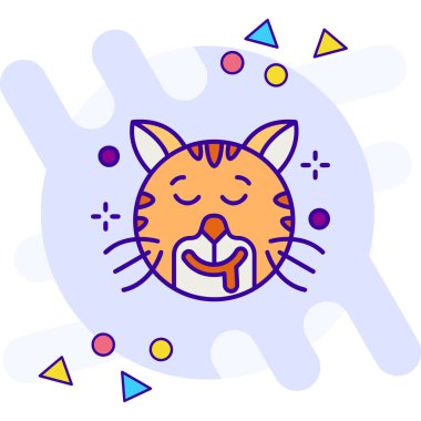 Vektör olarak hayvan yüzü simgesi. hayvan işareti