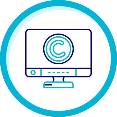 Telif hakkı işareti. telif hakkı simgesi.