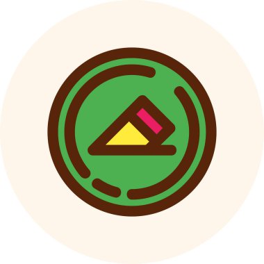 kamp pusula vektör simgesi