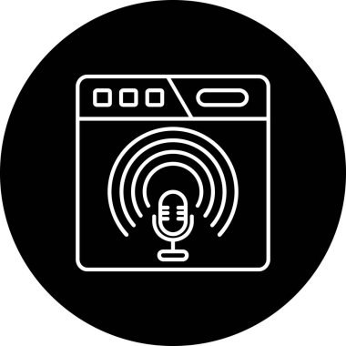 mikrofon vektör resimleme simgesi