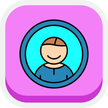 Mobil simgesi olan adam, basit vektör illüstrasyonu