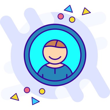 Man avatar profil vektör illüstrasyon grafik tasarımı