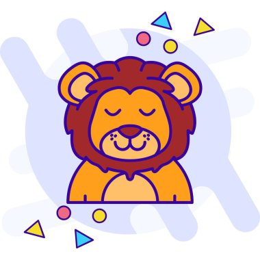 Aslan simgesi vektör illüstrasyonu