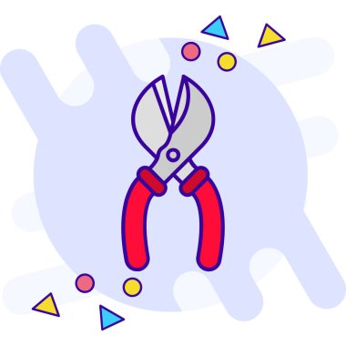 makas kesme tahtası çizgisi vektör çizimi