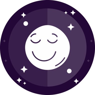 gece simgesi, illüstrasyon, beyaz arkaplan üzerindeki vektör