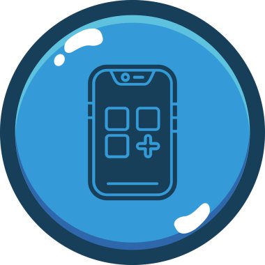 Smartphone Simgesi, vektör illüstrasyonu