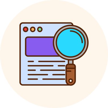 Belge ve büyüteç simgesi ile büyüteç