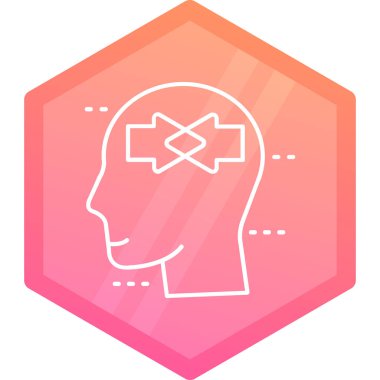 Beyni olan bir adamın vektör çizimi