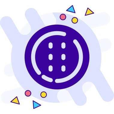 Bakteriler. Web simgesi basit illüstrasyon