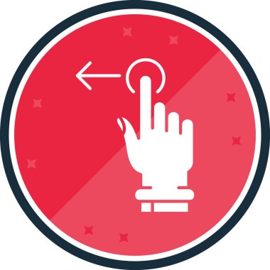 Uzun gölgeli el imleci düz vektör simgesi