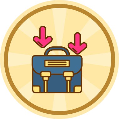 evrak çantası ikonu vektör illüstrasyonu