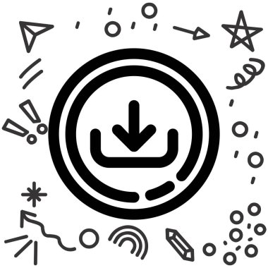 pusula simgesi, vektör illüstrasyonu