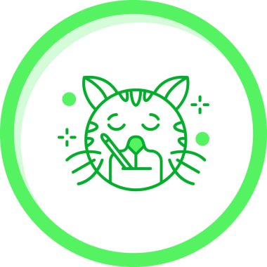 Kedi. Web simgesi basit illüstrasyon