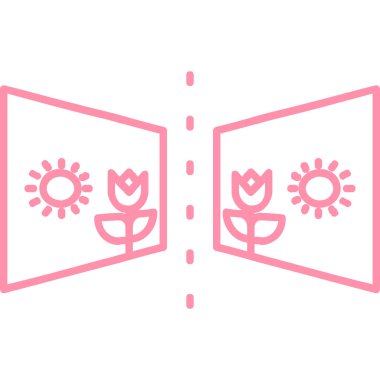 Çiçek simgesinin vektör illüstrasyonu