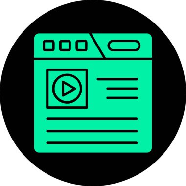 vektör haber düz simgesi