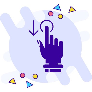 Parmak imleç vektör illüstrasyon tasarımı ile el