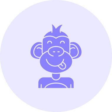 maymun ağ simgesi basit tasarım