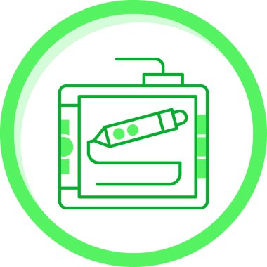 Bir kalem simgesinin vektör illüstrasyonu