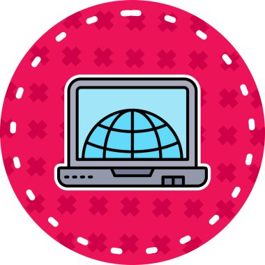 Bilgisayar simgesinin vektör illüstrasyonu