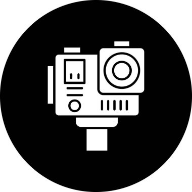 Eylem kamerası kabartması ters çevrilmiş, basit vektör illüstrasyonu