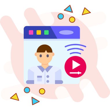 Görüntülü konuşma. Web simgesi