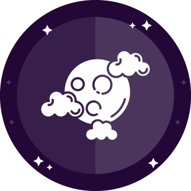 Ay. Web simgesi basit illüstrasyon