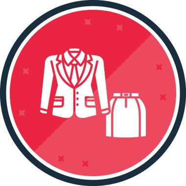 Tek izole edilmiş ceket simgesinin vektör çizimi