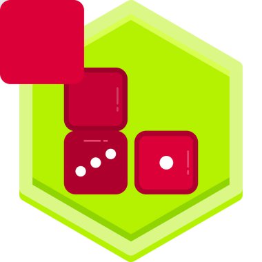 Kırmızı ve beyaz renk bulmacasının vektör çizimi